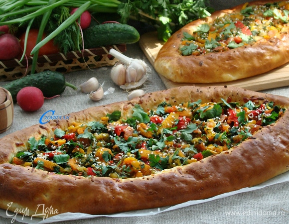 Хачапури с запеченными овощами