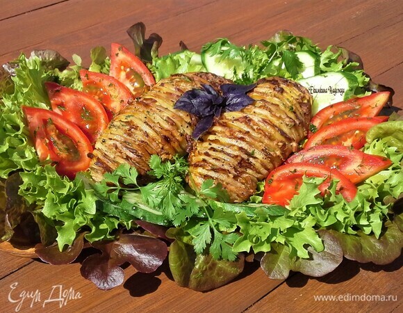 «Картошка-гармошка» с беконом