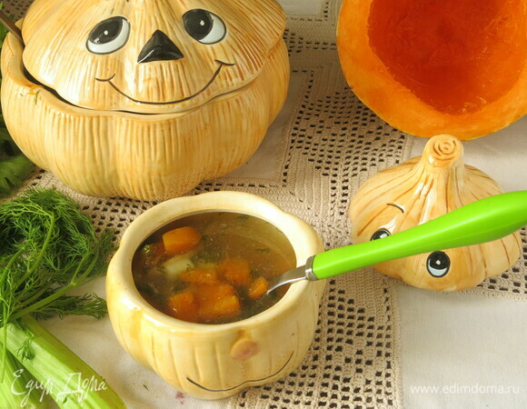 Суп из цесарки с тыквой