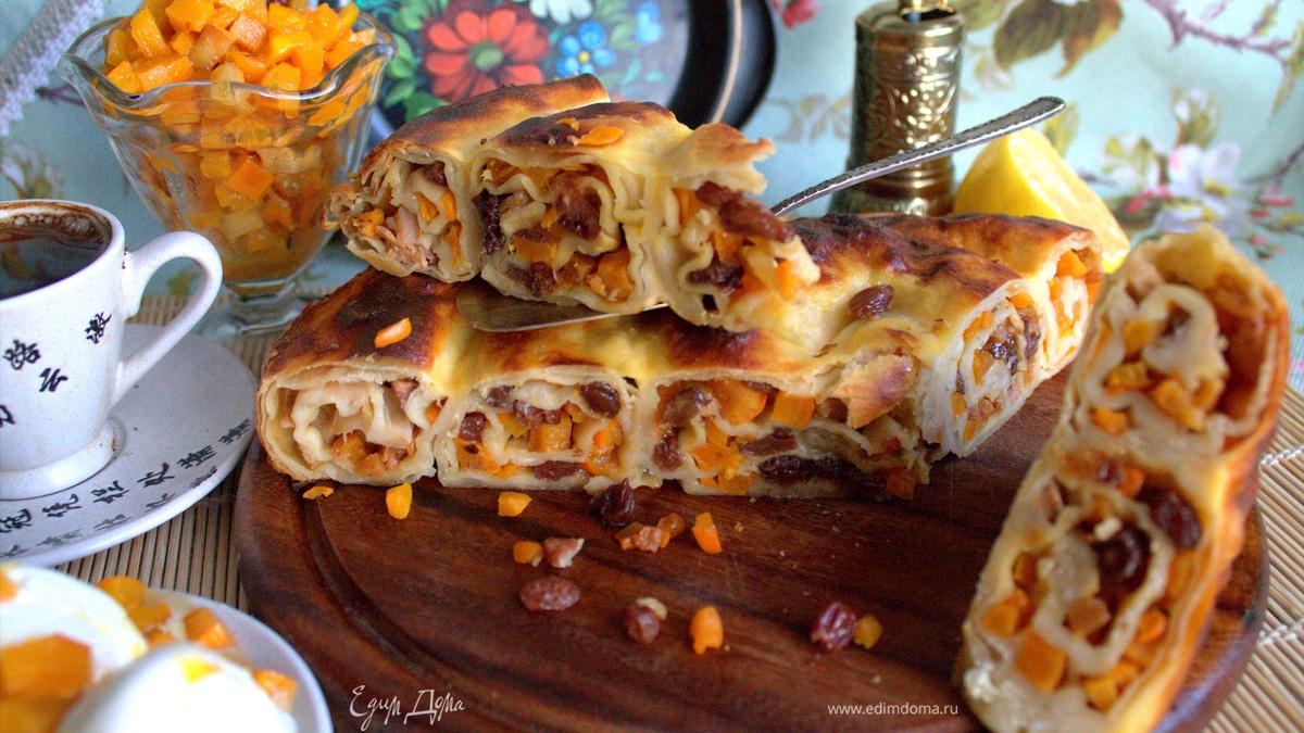 Вертута с карамелизированной тыквой