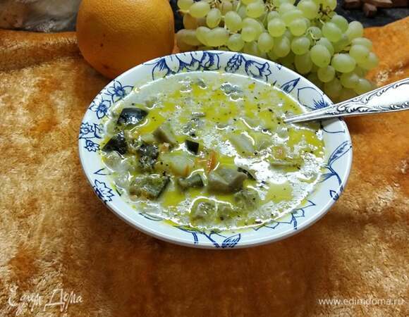 Суп из баклажанов с грибами