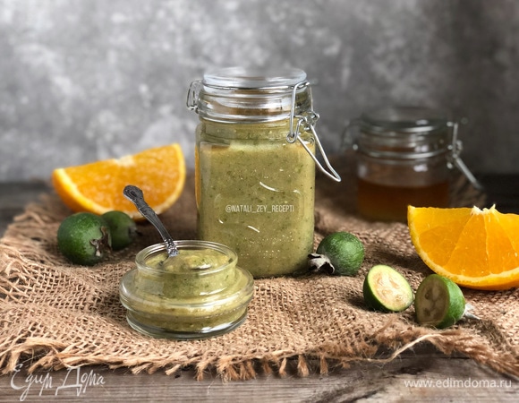 «Живое» варенье из фейхоа с апельсином и медом