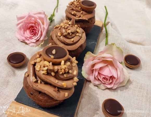 Шоколадные капкейки с пралине