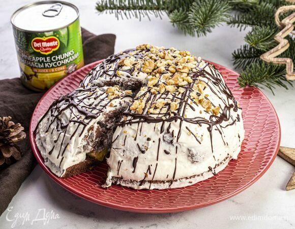 Торт «Панчо» с ананасами и грецкими орехами 