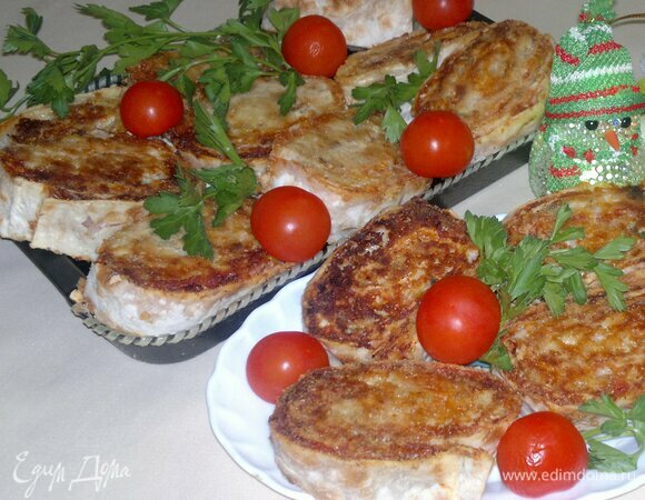 Рулетики из лаваша с фаршем