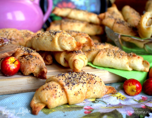 Творожные рогалики с начинкой Творожные рогалики с начинкой