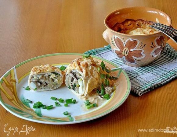 Кальмары в горшочках