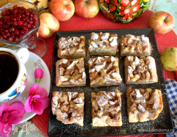 Пирог с яблоками и грушами Пирог с яблоками и грушами