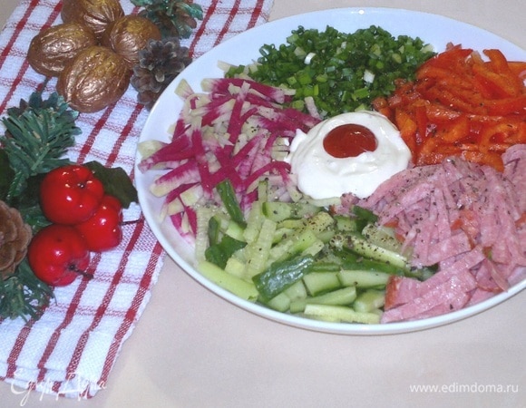 Салат «Новогодний калейдоскоп»