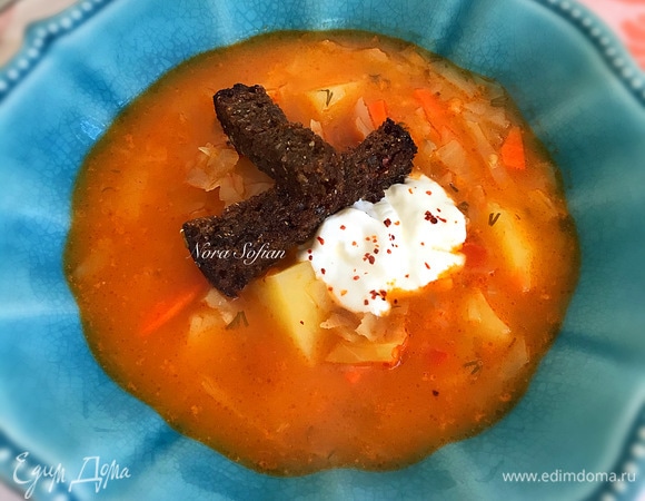 Постный суп с квашеной капустой 