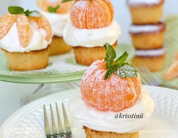 Капкейки со взбитыми сливками Капкейки со взбитыми сливками