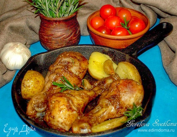Куриные голени, запеченные с розмарином Куриные голени, запеченные с розмарином