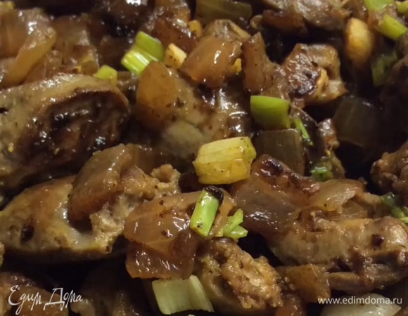 Куриные сердечки по-корейски Куриные сердечки по-корейски