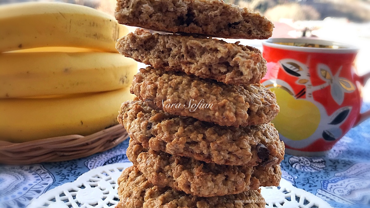 Овсяное печенье на яблочном пюре