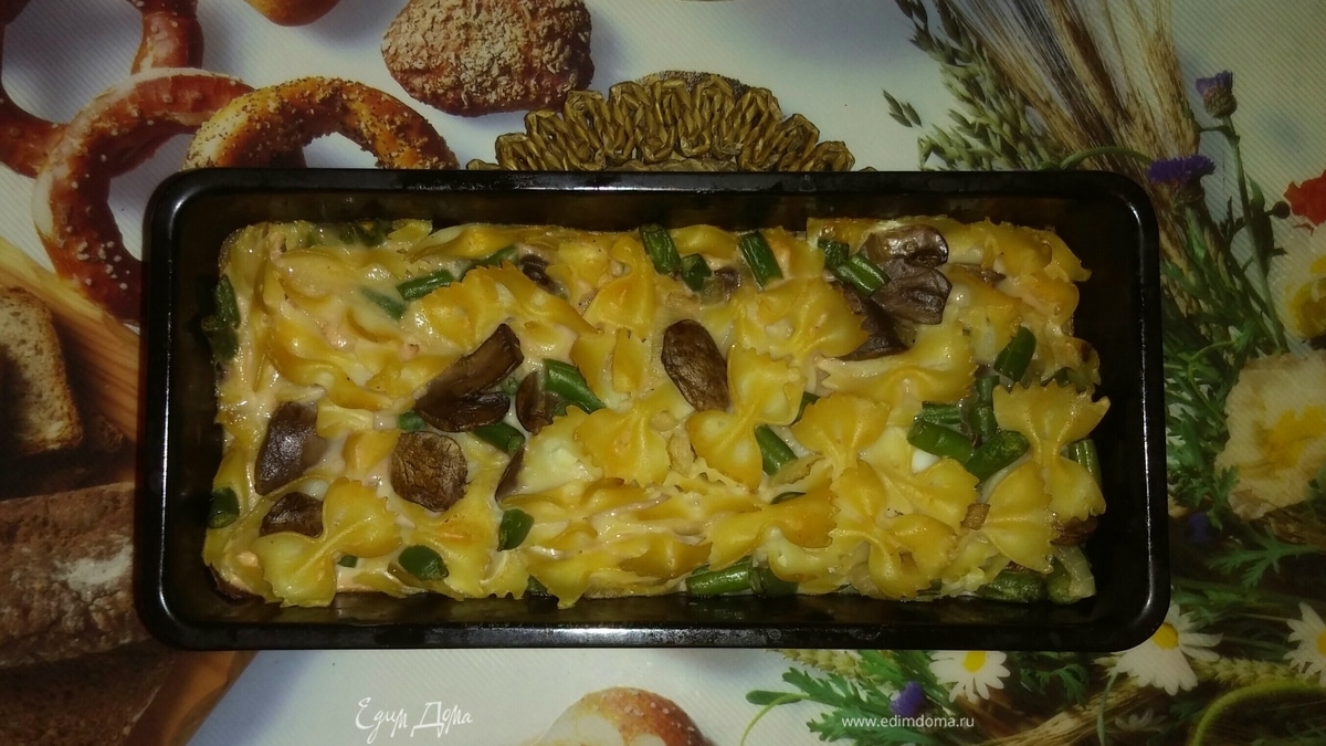 Запеканка с овощами и макаронами