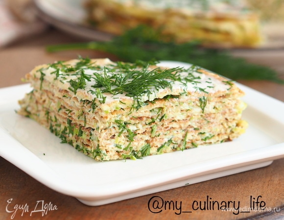 Закусочный торт из кабачков 