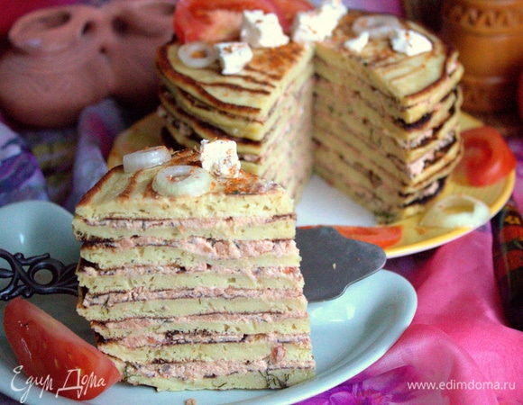 Картофельные блины с рыбной начинкой