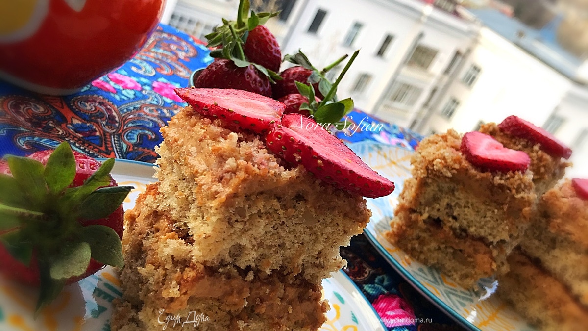 Ореховый пирог с кремом