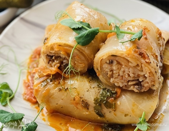 Постные голубцы с грибами Постные голубцы с грибами