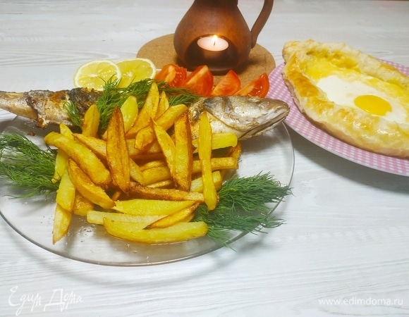 Сибас с картофелем 