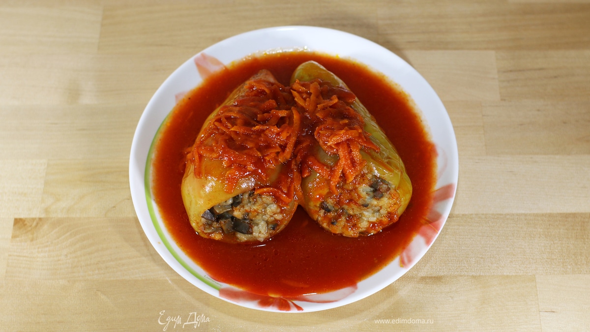 Фаршированные перцы с грибами