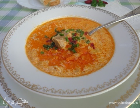 Пикантный суп из чечевицы 