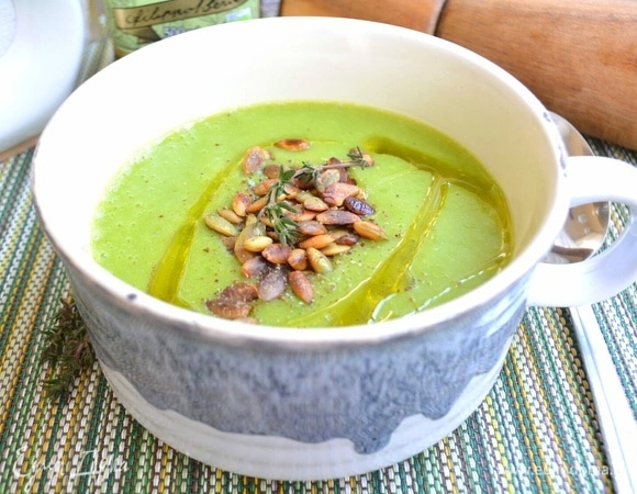 Овощной суп-пюре с горошком