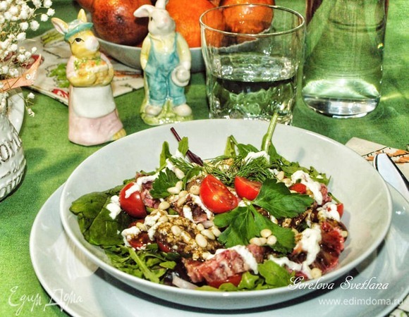 Салат с красными апельсинами и шелковым тофу Салат с красными апельсинами и шелковым тофу