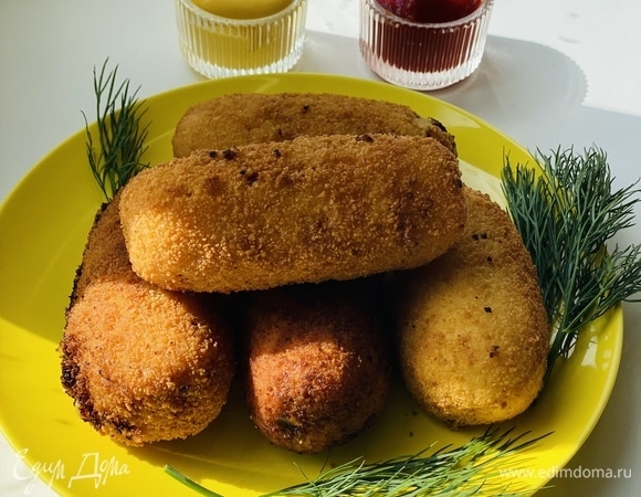 Картофельные крокеты с печенью трески