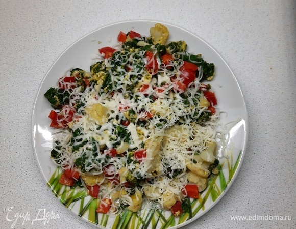 Цветная капуста со шпинатом