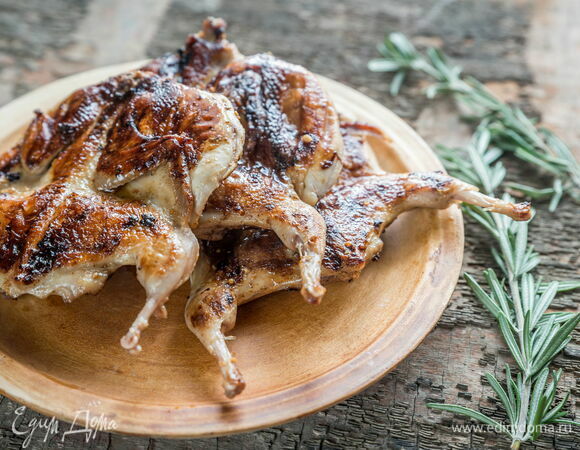 Перепелки на гриле 