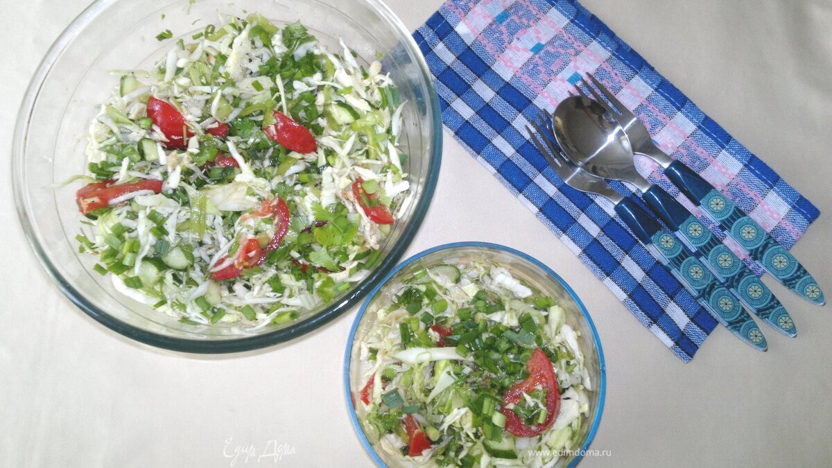 Салат из овощей с имбирем