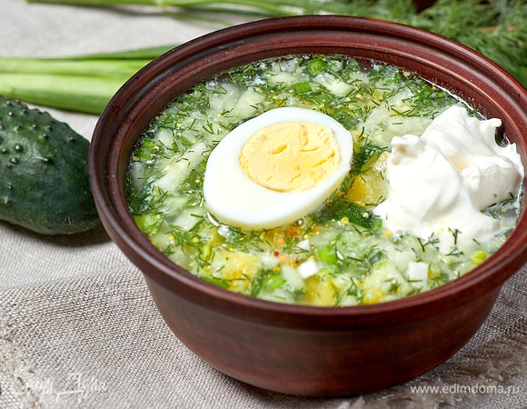 Белая окрошка на сыворотке