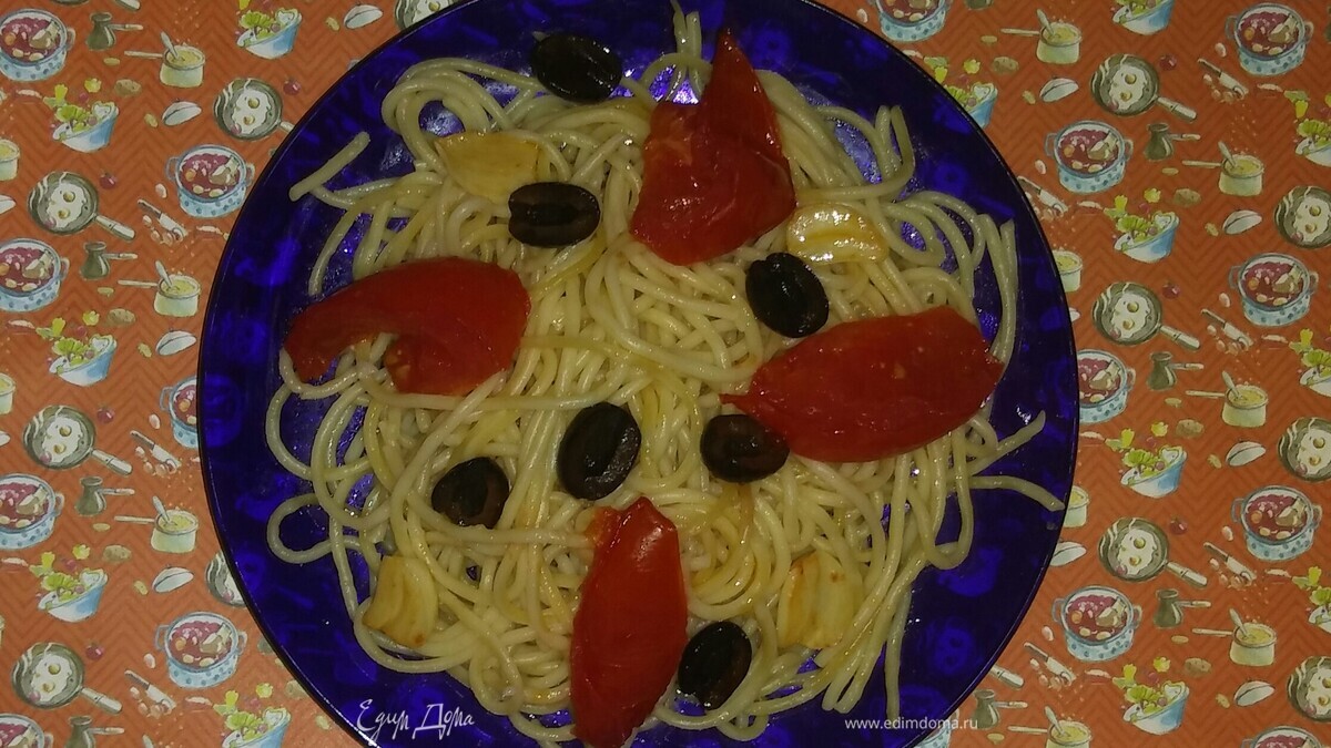 Спагетти с овощами