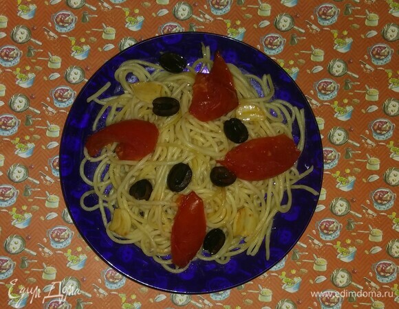 Спагетти с овощами