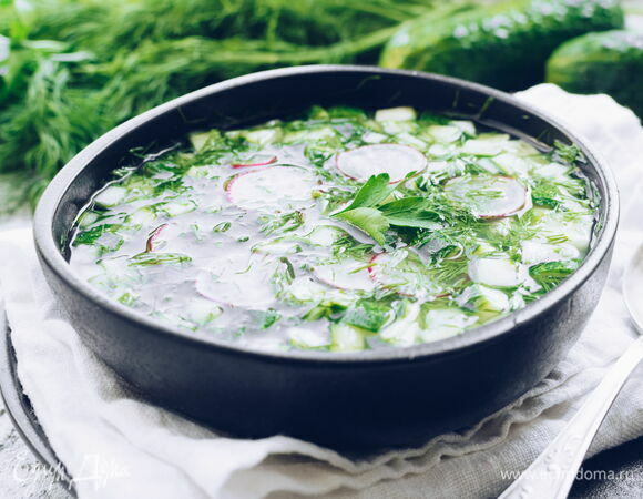 Рецепт постной окрошки на воде с лимонной кислотой