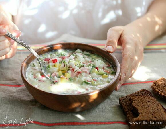 Рецепт классической окрошки со сметаной