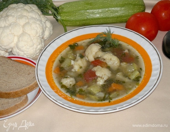 Легкий овощной суп