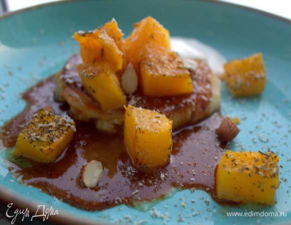 Сырники с тыквой под карамелью