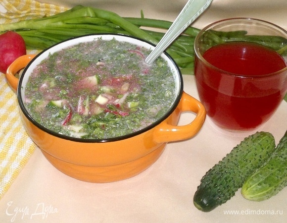 Окрошка на свекольном квасе