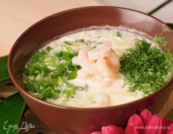 Рецепт окрошки с морепродуктами Рецепт окрошки с морепродуктами