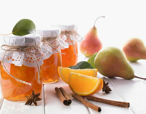 Янтарное варенье из груш с апельсином Янтарное варенье из груш с апельсином