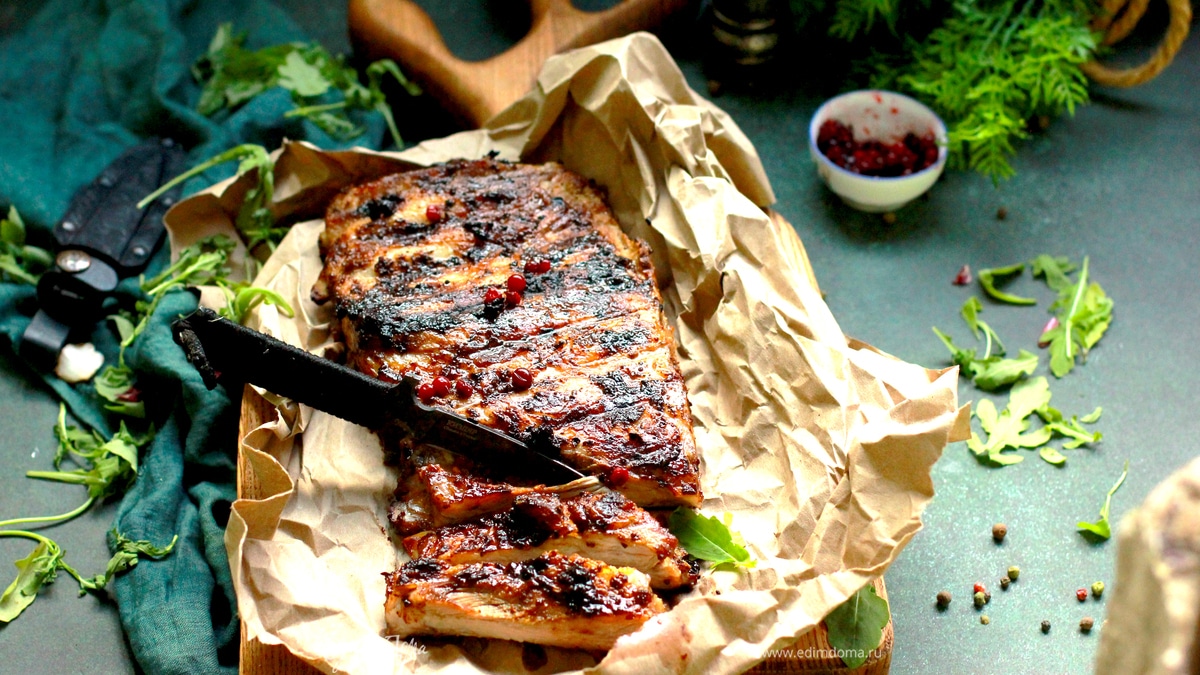 Свиные ребра в азиатском маринаде