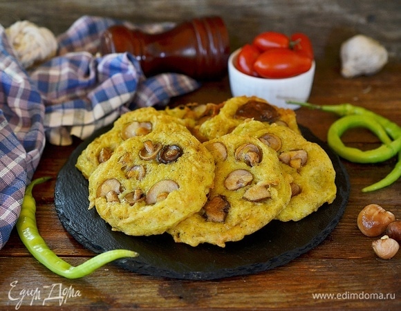 Драники с грибным припеком