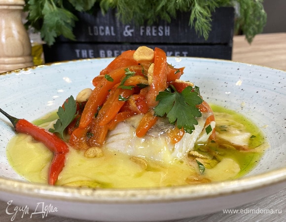 Треска под соусом пиль-пиль