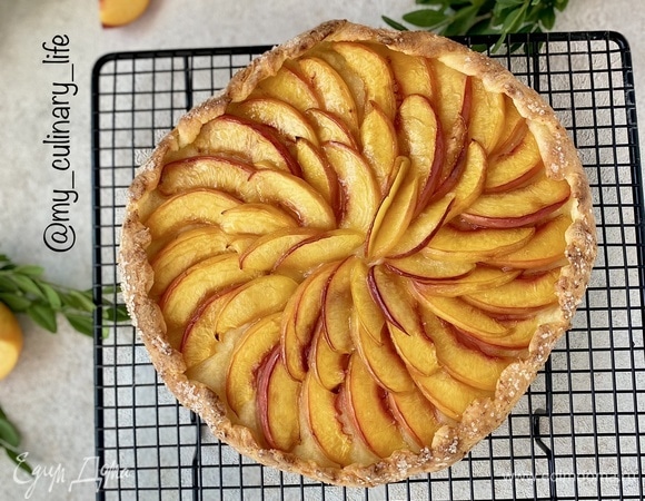 Творожная галета с нектарином Творожная галета с нектарином