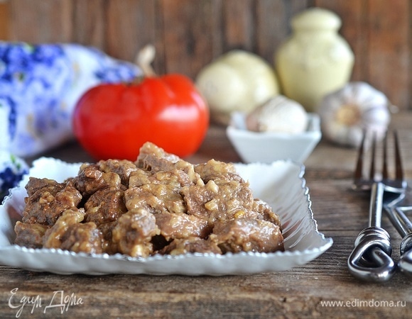 Говядина с пажитником в сырном соусе Говядина с пажитником в сырном соусе