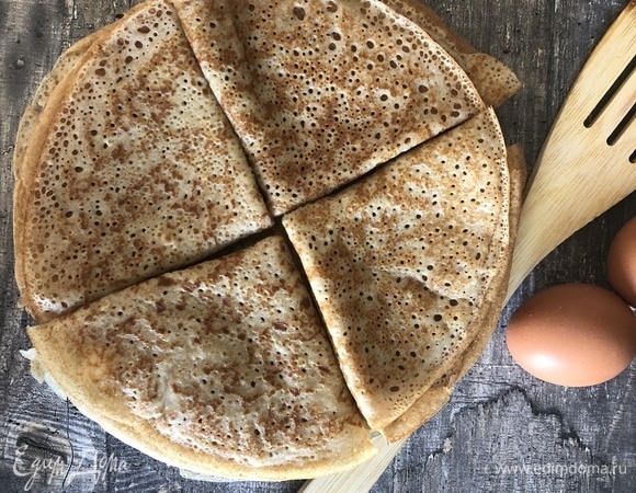 Заварные блины на молоке 