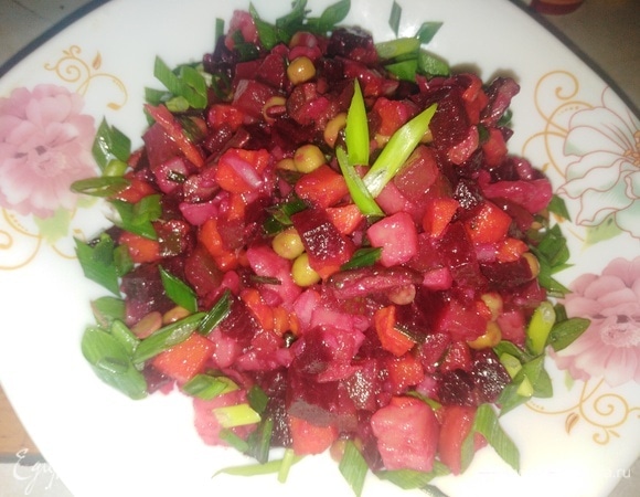 Классический винегрет с белыми грибами Классический винегрет с белыми грибами