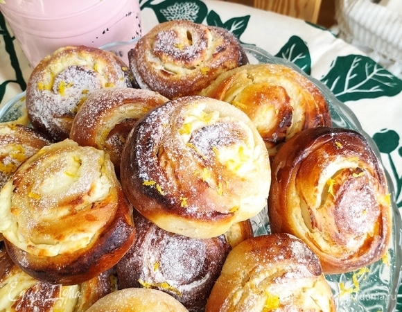 Булочки с творогом и лимонной цедрой Булочки с творогом и лимонной цедрой